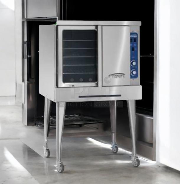 Blodgett Double-Deck Convection Oven in excellent condition, model standard depth, fully tested, operational, on wheels.