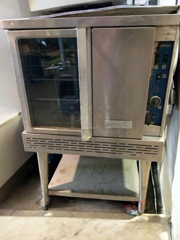 Blodgett Double-Deck Convection Oven, excellent condition, commercial model, fully operational, standard depth, visible controls.