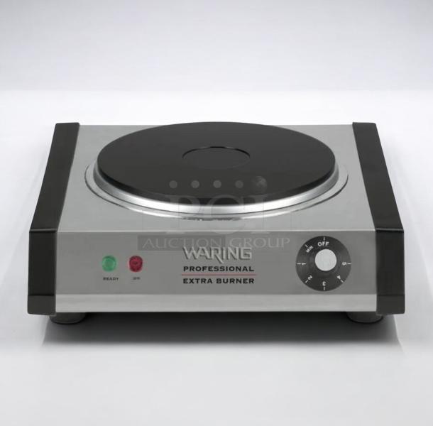 Waring Commercial Single Burner WEB300, excellent condition, fully tested, operational, visible controls and indicators.