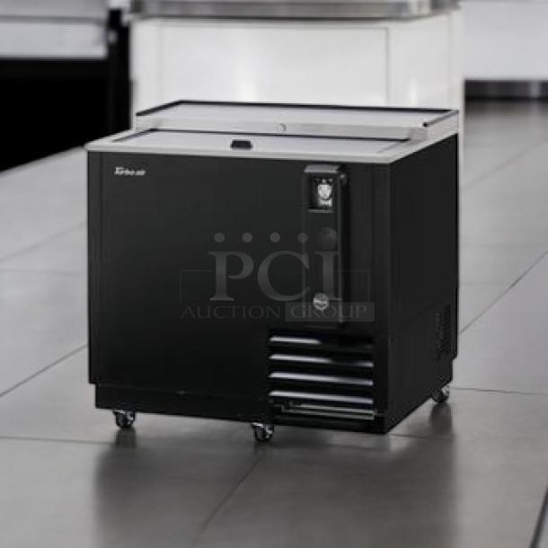 Brand new Turbo Air Bottle Cooler, Model TBC-36SB-N6, black finish, fully tested, operational.