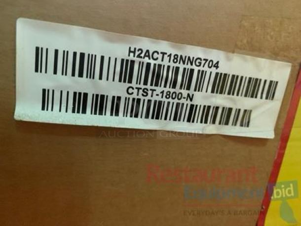 Barcode label showing Atosa Refrigerated Salad Prep Table model CTST-1800-N. New and ready for use.