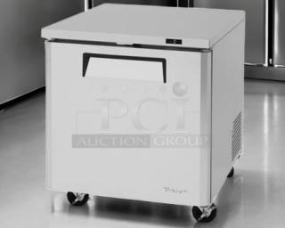 True undercounter freezer, model MUF-28-N, in excellent condition. Fully tested, operational, with caster wheels.