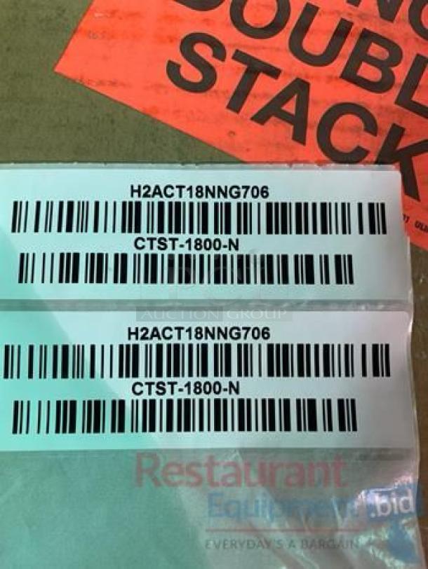 Brand new Atosa Refrigerated Prep Rail CTST-1800-N, factory sealed with barcode labels visible, ready for use.