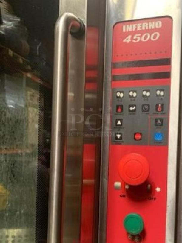 Hardt Inferno 4500 gas rotisserie oven, excellent condition, visible controls, 40 chicken capacity, fully tested and working.