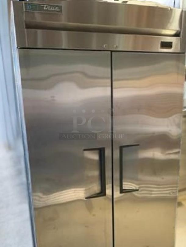 True T-35F-HC two-door reach-in freezer in excellent condition, stainless steel exterior, 115V, fully tested and working.
