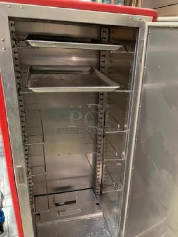 Metro C5 3-Series Heated Holding Cabinet, full height, excellent condition, interior shelving, stainless steel, model C5HME043425.