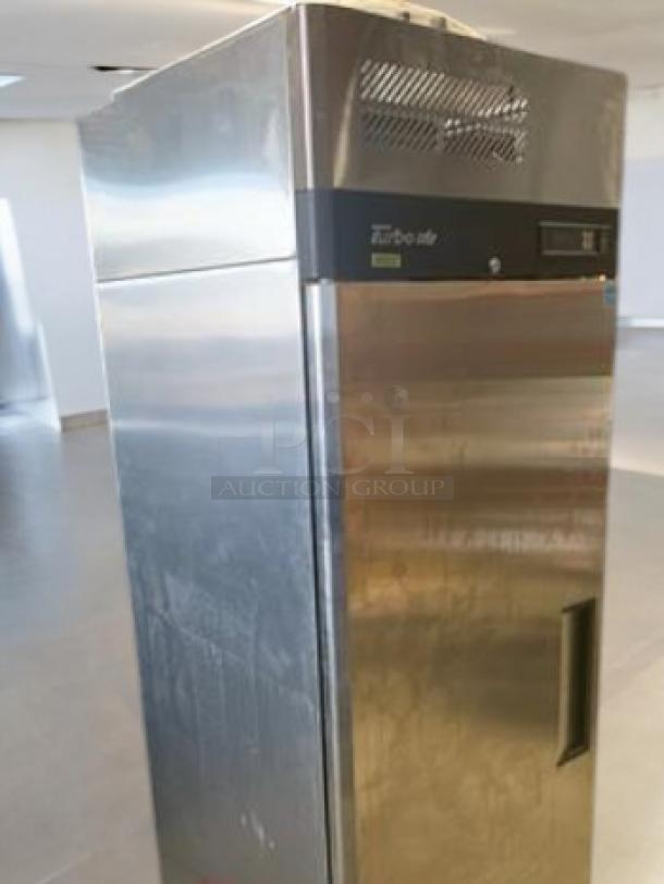 Turbo Air MGF24-1-N single solid door freezer, 24" wide, excellent condition, stainless steel, 115V, fully tested.