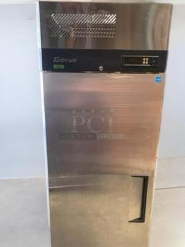 Turbo Air MGF24-1-N single solid door freezer, 24" wide, stainless steel, excellent condition, tested and working, 115V.