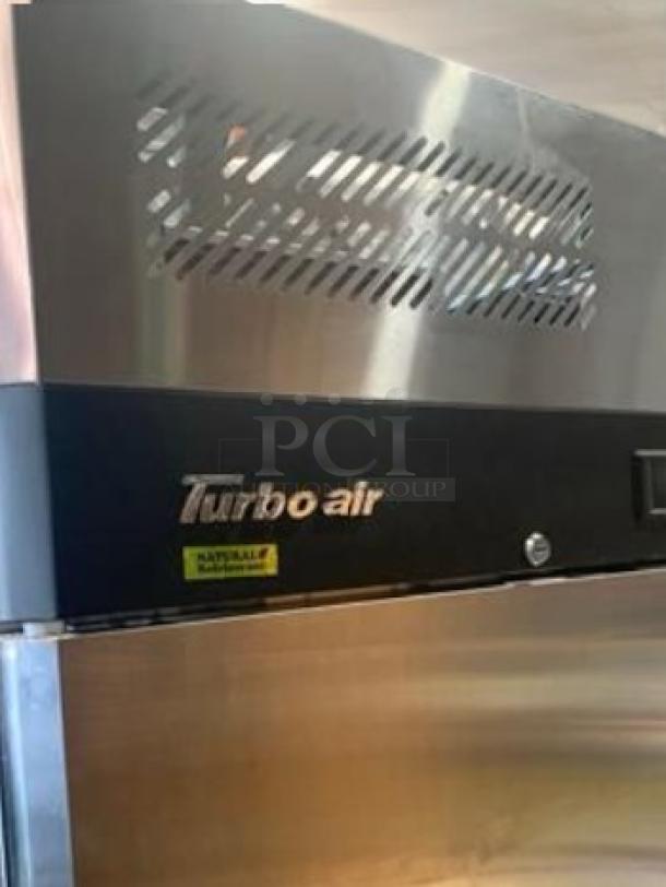 Turbo Air MGF24-1-N single door freezer, stainless steel, excellent condition, tested and working, 24" wide, 115V.