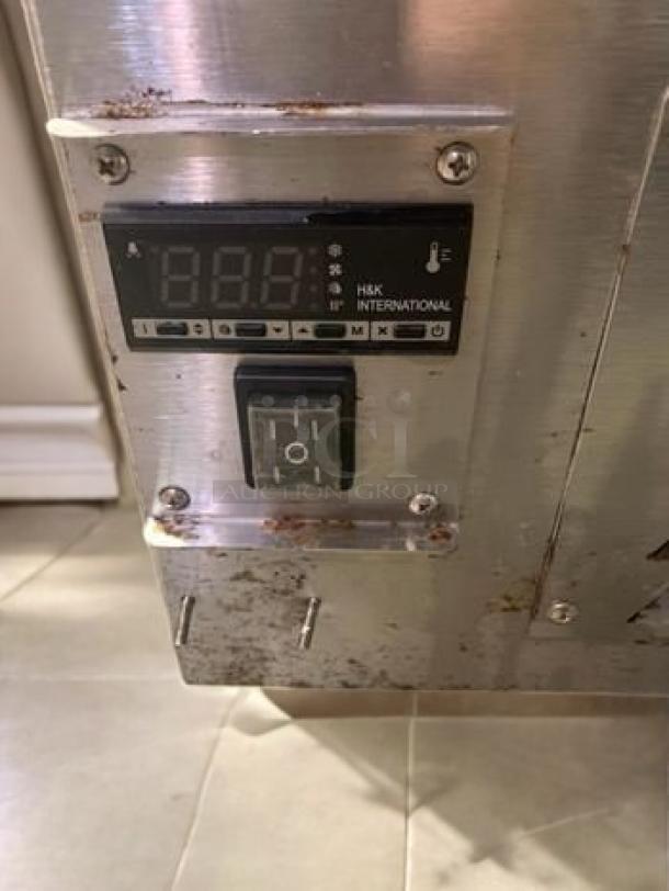 HSK International refrigerated undercounter freezer with digital controls, model varies, 115V, excellent condition, tested.