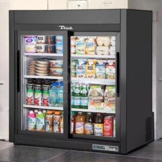 Brand New True GDM-HC Double Glass Door Merchandiser Refrigerator, factory sealed in crate, by True Manufacturing.