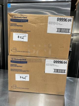 Kimberly Clark Sanitouch Paper Towel Dispenser, Model 09996, in unopened boxes, smoke black, commercial grade.