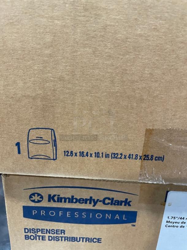 Kimberly Clark Sanitouch Hard-Roll Towel Dispenser, Model 09996, Smoke Black, New in Box, Dimensions: 12.6x16.4x10.1 in.
