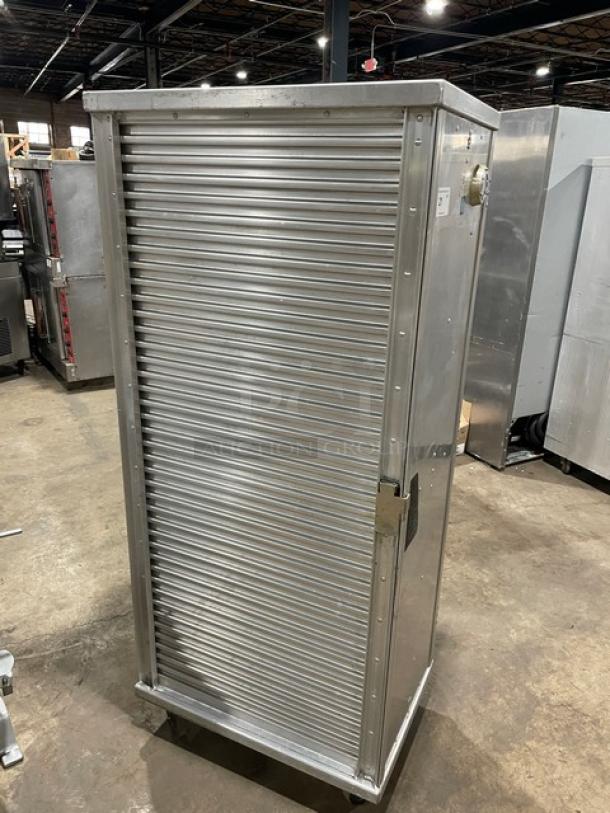 Cres-Cor commercial electric holding/proofing cabinet, single section, built-in pan slides, 110-120V, on casters.