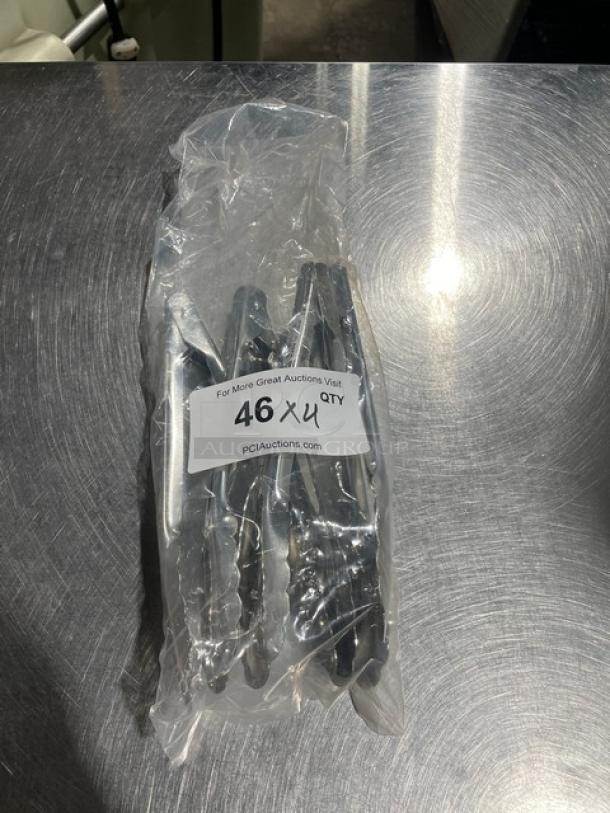NEW ABC Commercial 9.5" Utility Tong Model UTH09P in sealed packaging. Stainless steel, professional use.