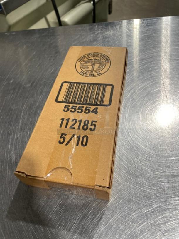 New Cambro Camwear Series Commercial 8" Salad Spoon, Model SPO8CW148, white, 12 per case, packaging shown.