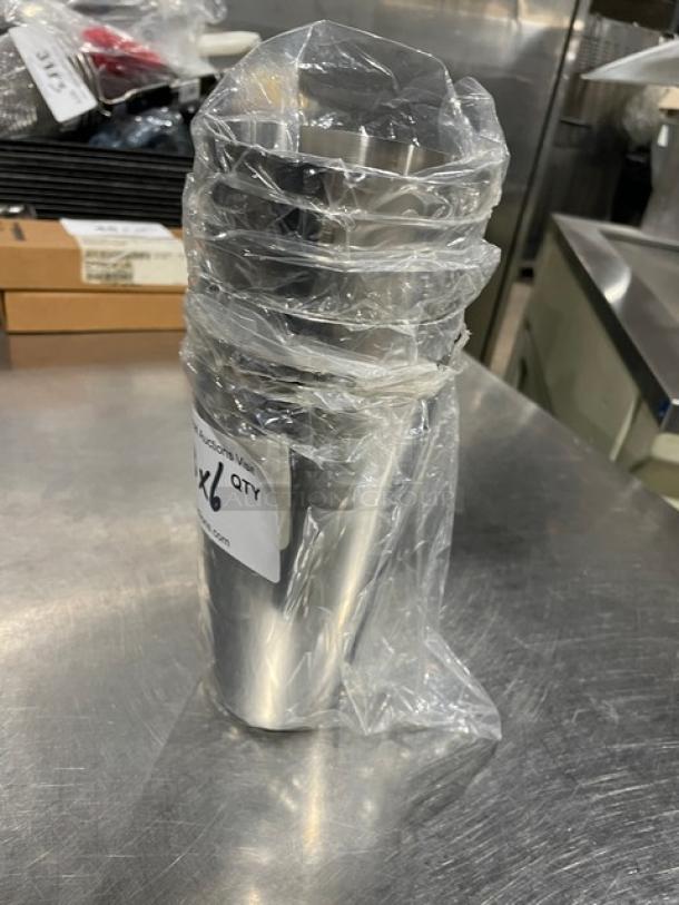 BRAND NEW ABC 30 Oz. Cocktail Shaker, Model CS-30-P, stainless steel, wrapped in plastic, tag indicating model and quantity.