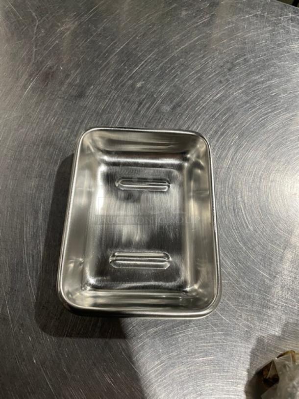 Brand new Adcraft commercial stainless steel serving tray, rectangular, smooth finish, excellent condition.