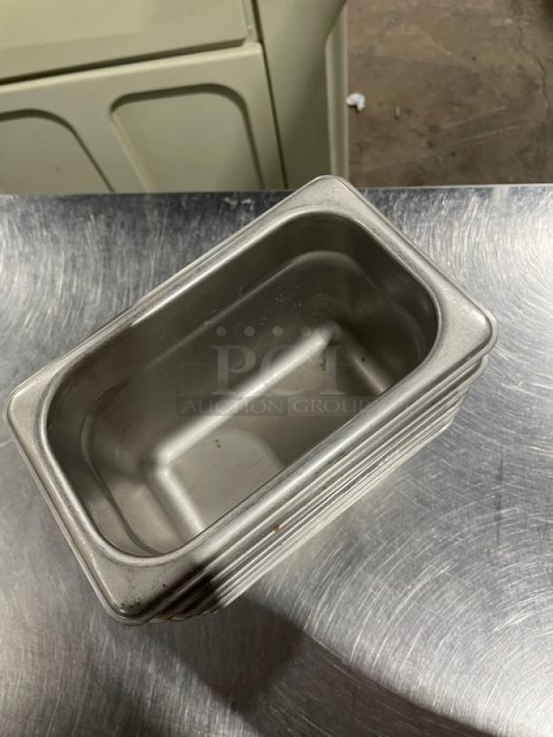 Don Commercial Stainless Steel Steamtable Pan, stackable, used, with smooth finish, ideal for hotel kitchen use.