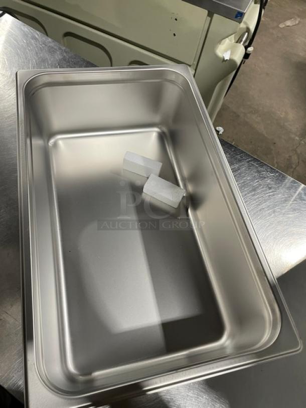 Choice Commercial Stainless Steel Full-Size 6" Deep Hotel Pan, Model 4070069, new condition.