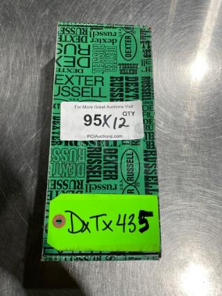 Brand new Dexter Russell stainless steel paring knife, green grip handle, box marked 95X12, auction code DxTx435.