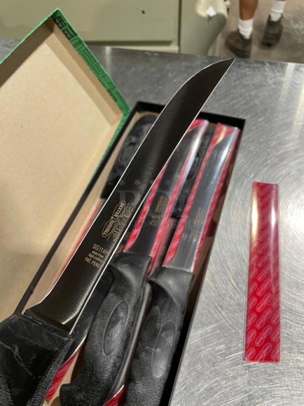 BRAND NEW Dexter Russell SofGrip SG114H knife, stainless steel, high-carbon, black grip handle, commercial use.