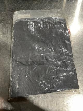 Brand new Chefwear CW32 gray chef pants in packaging, commercial-grade quality.