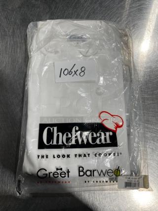 BRAND NEW! Chefwear Commercial White XS-Size 4 Star Snap Chef Jacket, Model 5620-40-XS, in original packaging.