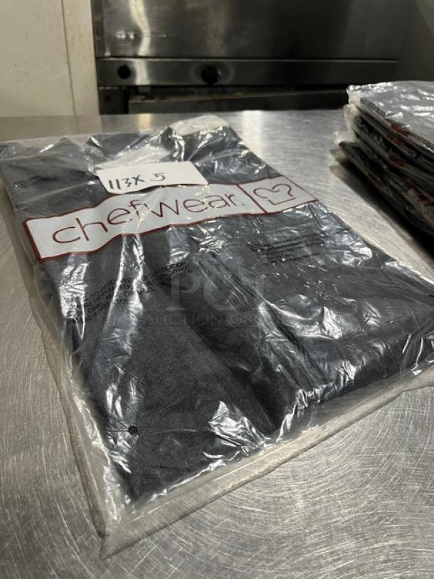 Brand new Chefwear CW211 gray XL kitchen shirt in original packaging.