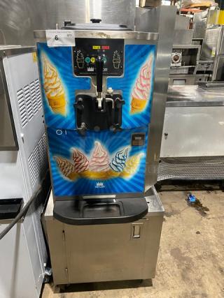 Taylor C707-33 stainless steel soft serve machine, single hopper, electric, model C70733, 208-230V 3 phase.
