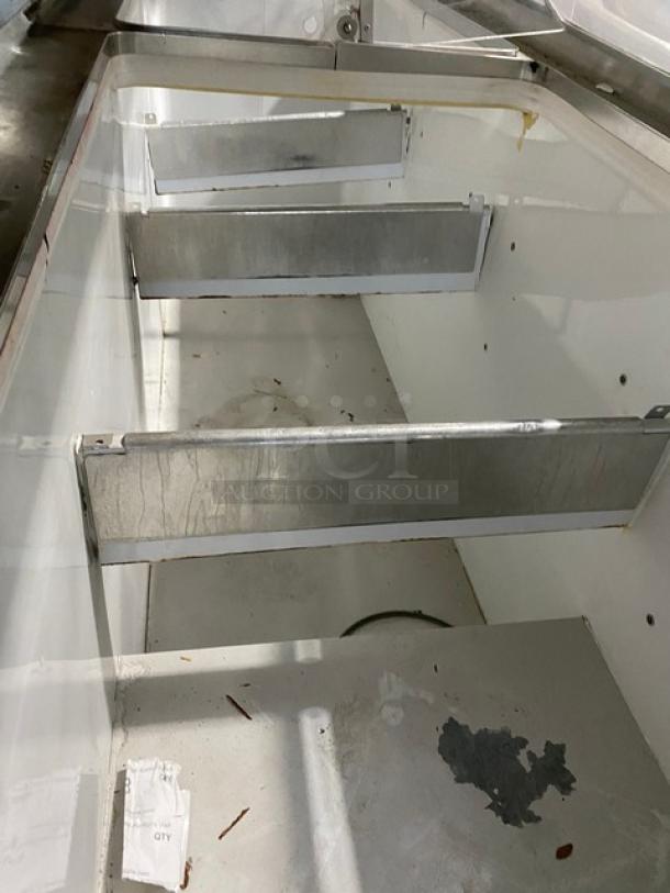 Beverage-Air ice cream dipping cabinet, metal interior, sneeze guard, rear double lift-up access doors, gently used condition.