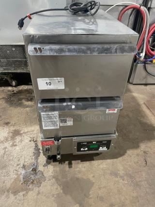 Winston Cvap Series 2-Drawer Stainless Steel Warming Cabinet, 2020 model, electric, on casters, SN: 20200115-0139, 120V 1-phase.