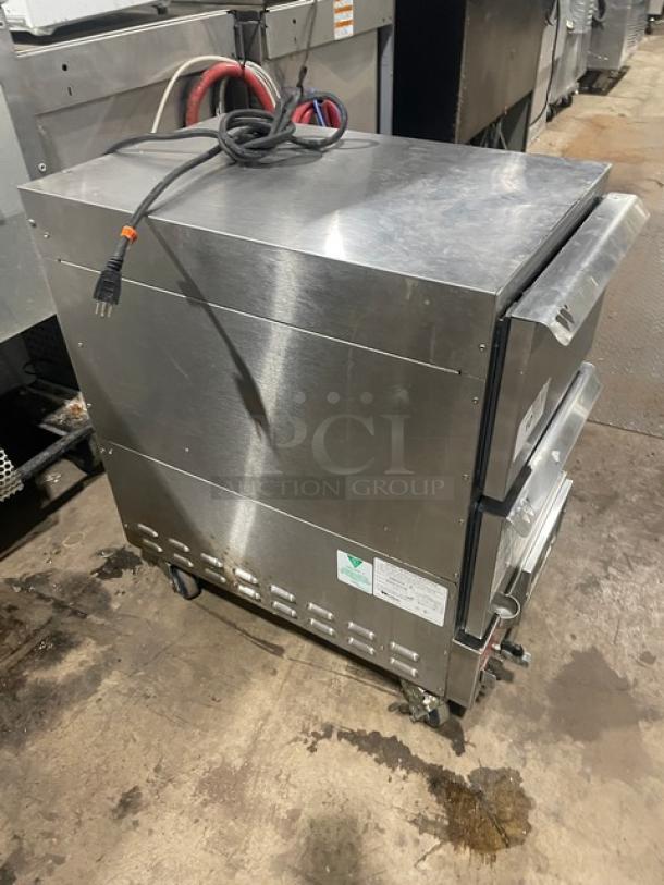 Winston 2020 CVap Series 2-drawer warming cabinet, stainless steel, electric, model SN: 20200115-0139, on casters.