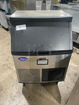 Valpro VPIM280 stainless steel ice maker bin combo, electric, on legs, model number and logo visible, good condition.