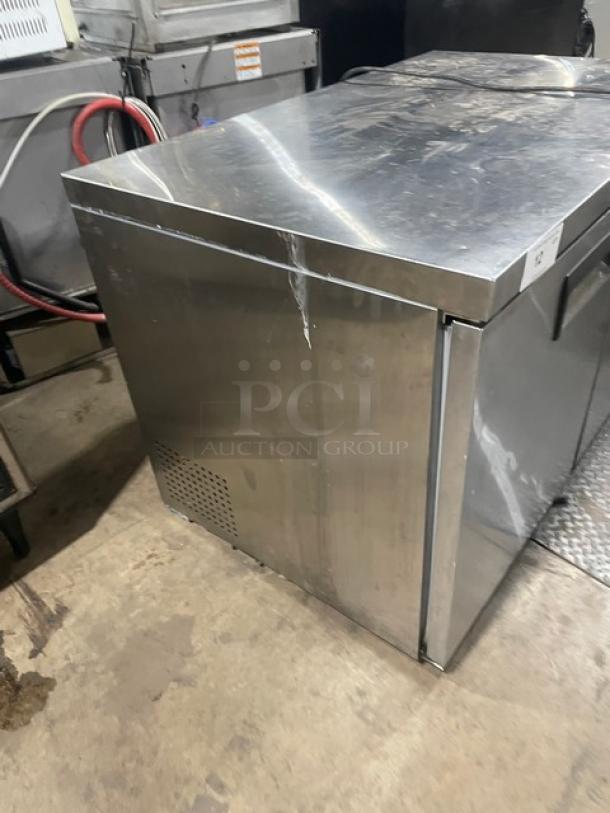 Universal Coolers stainless steel 2-door undercounter refrigerator, model SC-48-LBI, with poly coated racks, 115V.