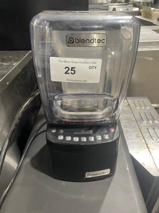Blendtec Stealth 895 CQB2 blender, 2019 model, with clear sound enclosure, 32 oz capacity. Electric, black, excellent condition.