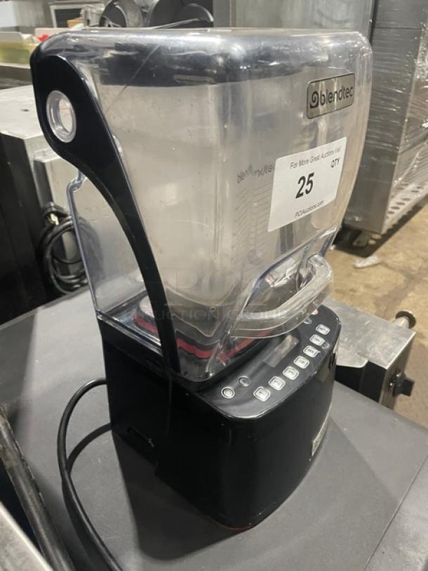 Blendtec Stealth 895 CQB2 commercial blender, black with clear sound enclosure, 32 oz capacity, 2019 model, electric-powered.