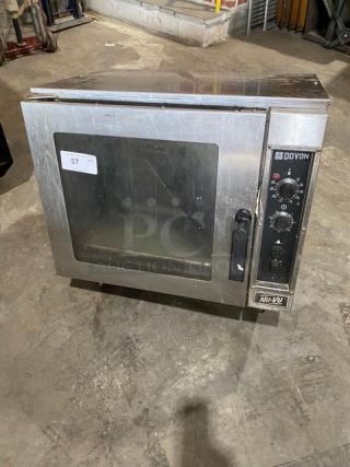 Nu-Vu Doyon Series Commercial Stainless Steel Electric Powered Countertop Half-Size Convection Oven! With Thermostatic Control! Model: NCO5 SN: 904110030617! 208V 1 Phase! On Legs! - Item #1207493