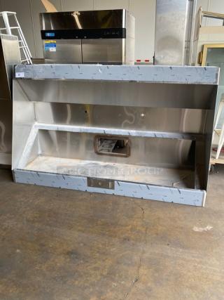 Pro Kitchen Supply UHGV commercial stainless steel kitchen exhaust hood, new condition, durable construction, large size.