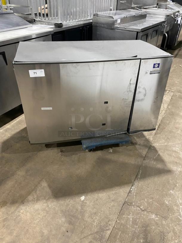 Manitowoc SY1804A stainless steel ice making machine, electric-powered, air-cooled, 208-230V, 1 phase, commercial use.
