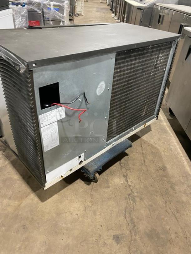 Manitowoc SY1804A ice machine head, air-cooled, stainless steel, electric, 208-230V, 1 phase, Model: SY1804A, SN: 110985093.