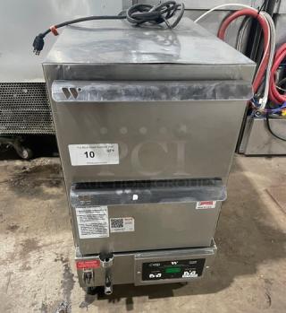 Winston CVap Series 2-Drawer Warming Cabinet, stainless steel, electric, on casters, SN: 20200115-0139, 120V 1 Phase.