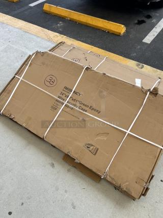 Brand new Regency 460EGSC2460 green wire security cage, scratched and dented, in original packaging, 24"x60"x61".