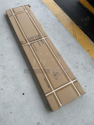 Regency 16-Gauge Stainless Steel Pass-Through Shelf, Model 600PTS1884, 18"x84", new, scratch and dent, packaged in box.