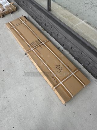 BRAND NEW Regency 600PTS1884 pass-through shelf in original packaging. 16-gauge Type 304 stainless steel, 18" x 84", scratch and dent condition.