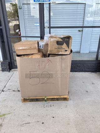 BRAND NEW! MIXED PALLET! ALL IN BOXES! CONTENTS 500 PIECES 32 oz/946 mL. 32P Hot or Cold Insulated Cups Thermal cups for hot or cold beverages. Present Bowl ITEM NO. PP2464BD CONTENTS 252 PIECES. WHITE 9 Plastic Plate 500/Case #347BP9WH. 12 oz. Compostable Paper Soup/ Food Cups 500/Case 500125OUPPL. 10