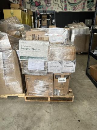 BRAND NEW! MIXED PALLET! ALL IN BOXES! 1-PLY WHITE LUNCHEON NAPKIN 10