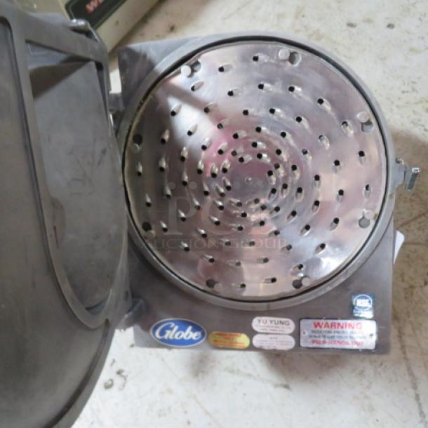 Globe 30 Quart Pelican Head Attachment, stainless steel, includes branding and warning labels, priced at $1679.00.