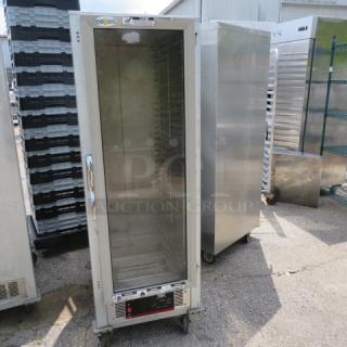 One WORKING Cozoc Heated Holding/Proofing Cabinet On Casters. Model# HPC7101. 120 Volt. 23X31X67. $3520.00 - Item #1207576