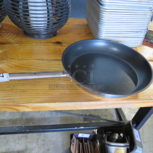 Vollrath 12.5" Optio Non Stick Fry Pan, Model N3812, stainless steel handle, excellent condition.